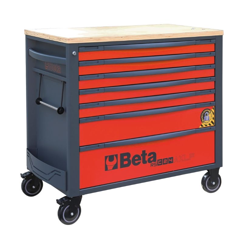 Beta 024004573 RSC24AXLP/7-R-Gereedschapswagen 7 laden Rood