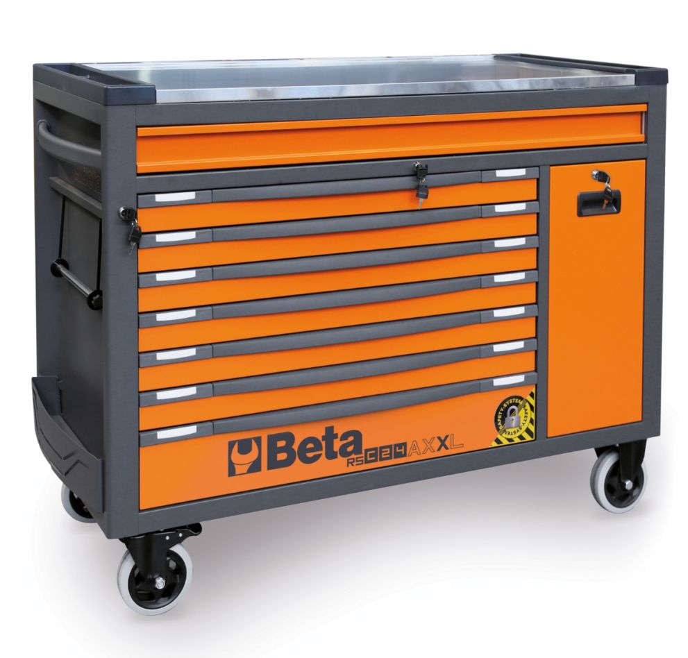 Beta 024004781 RSC24AXXL-O Gereedschapswagen 8 laden oranje