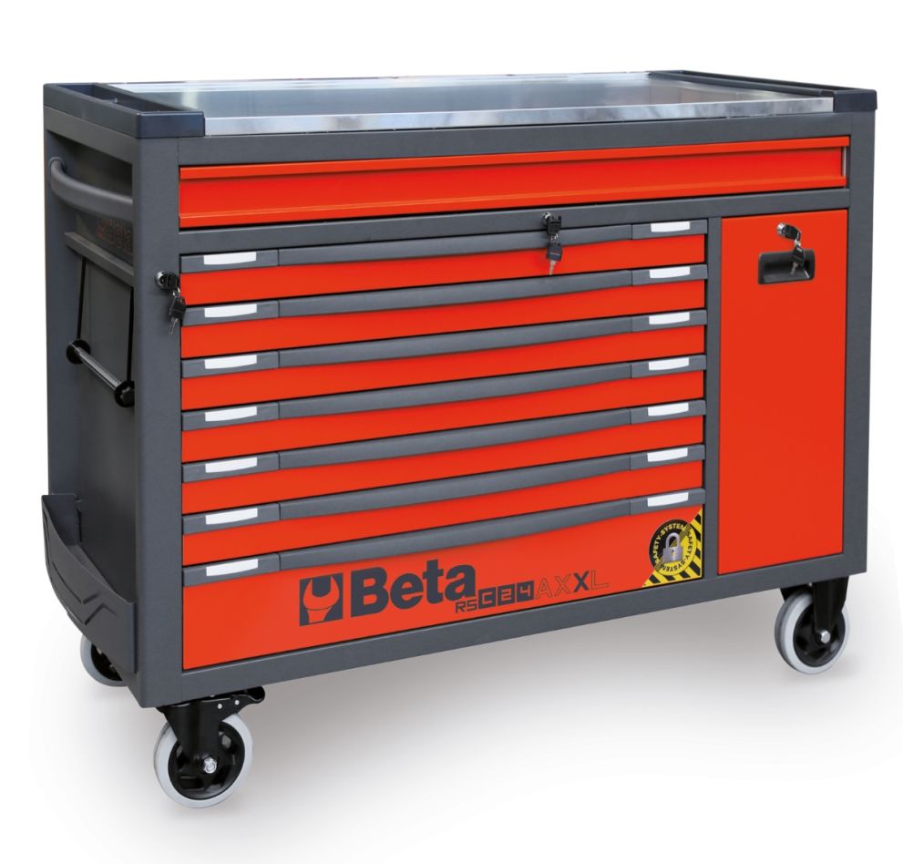 Beta 024004783 RSC24AXXL-R Gereedschapswagen 8 laden rood
