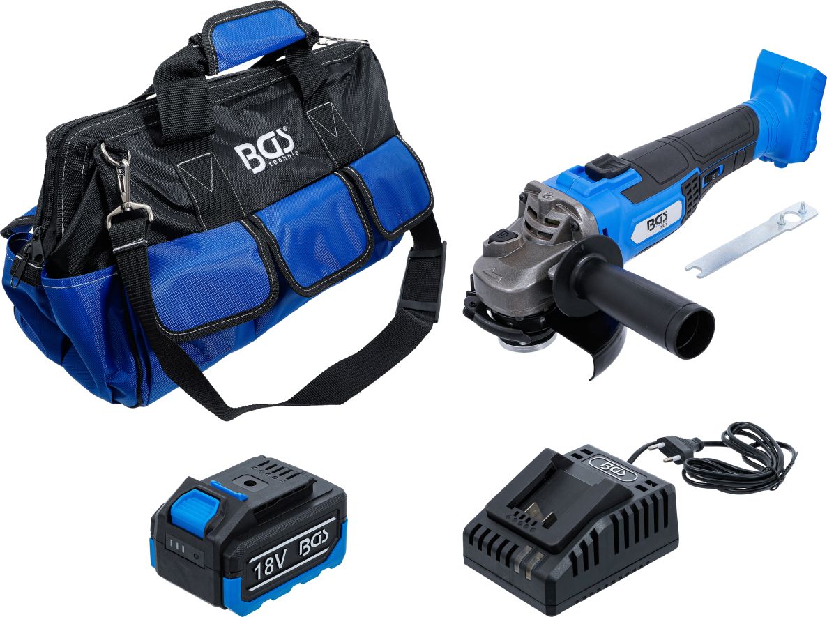 BGS 7396 Accu Haakse Slijperset borstelloos 1x 18V 4.0Ah accu en snellader in tas