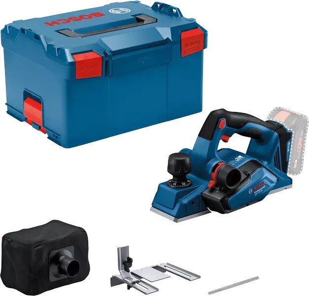 Bosch Blauw 06015B5000 GHO 18V-26 Professional Accu Schaafmachine zonder accu's en lader in L-Boxx