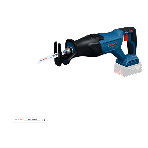 Bosch Blauw 06016D1000 GSA18V-280 Accureciprozaag excl. accu en lader met 2 zaagbladen in doos