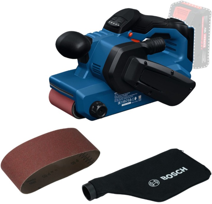 Bosch Blauw 06012C2000 GBS18V-75 Accubandschuurmachine excl. accu en lader in doos