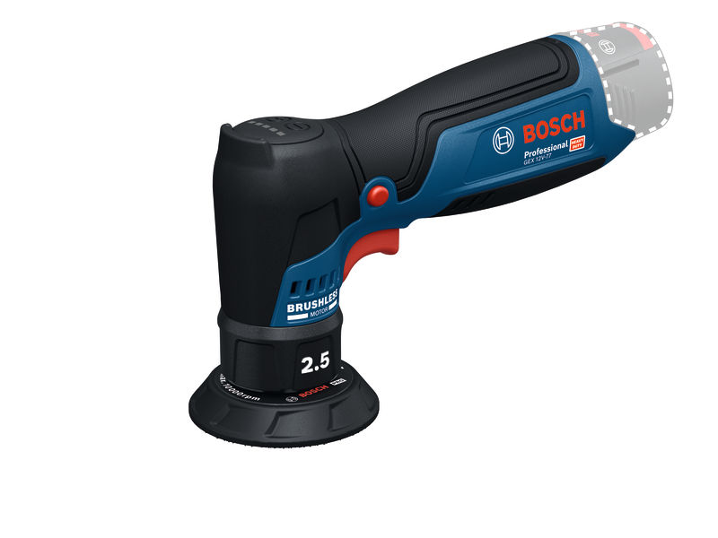 Bosch Blauw 06019L2101 GEX12V-77 Accu-excenterschuurmachine excl. accu en lader met 2x steunpad in doos