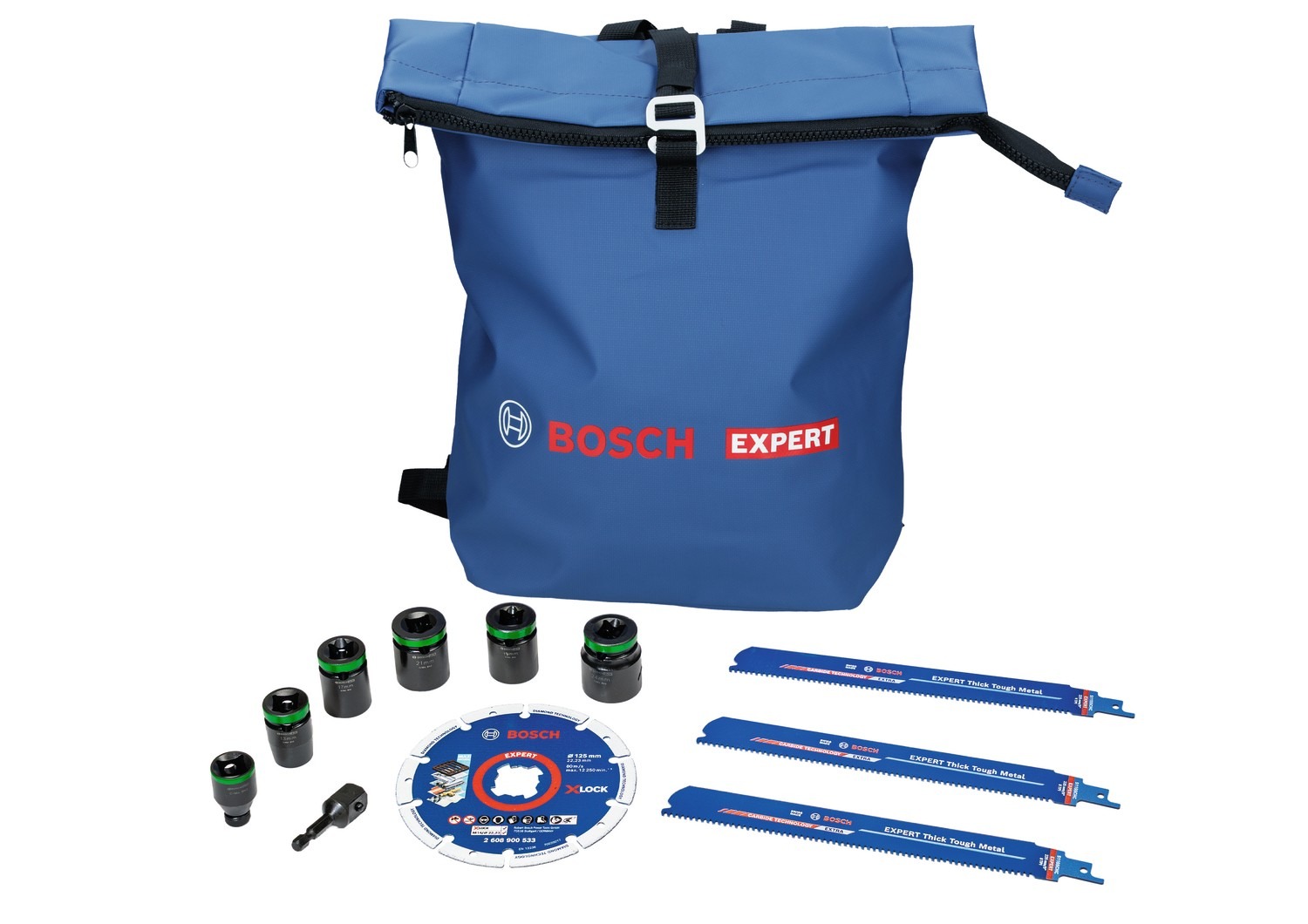 Bosch Blauw Accessoires 061599768E Demolition & Installation Kit​ in rugzak 11-delig