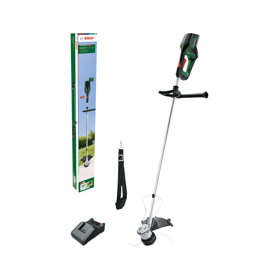 Bosch Groen 06008C1K00 AdvancedGrassCut 36V-33 Accutrimmer 1x 36V 2,0 Ah en lader AL3620CV in doos
