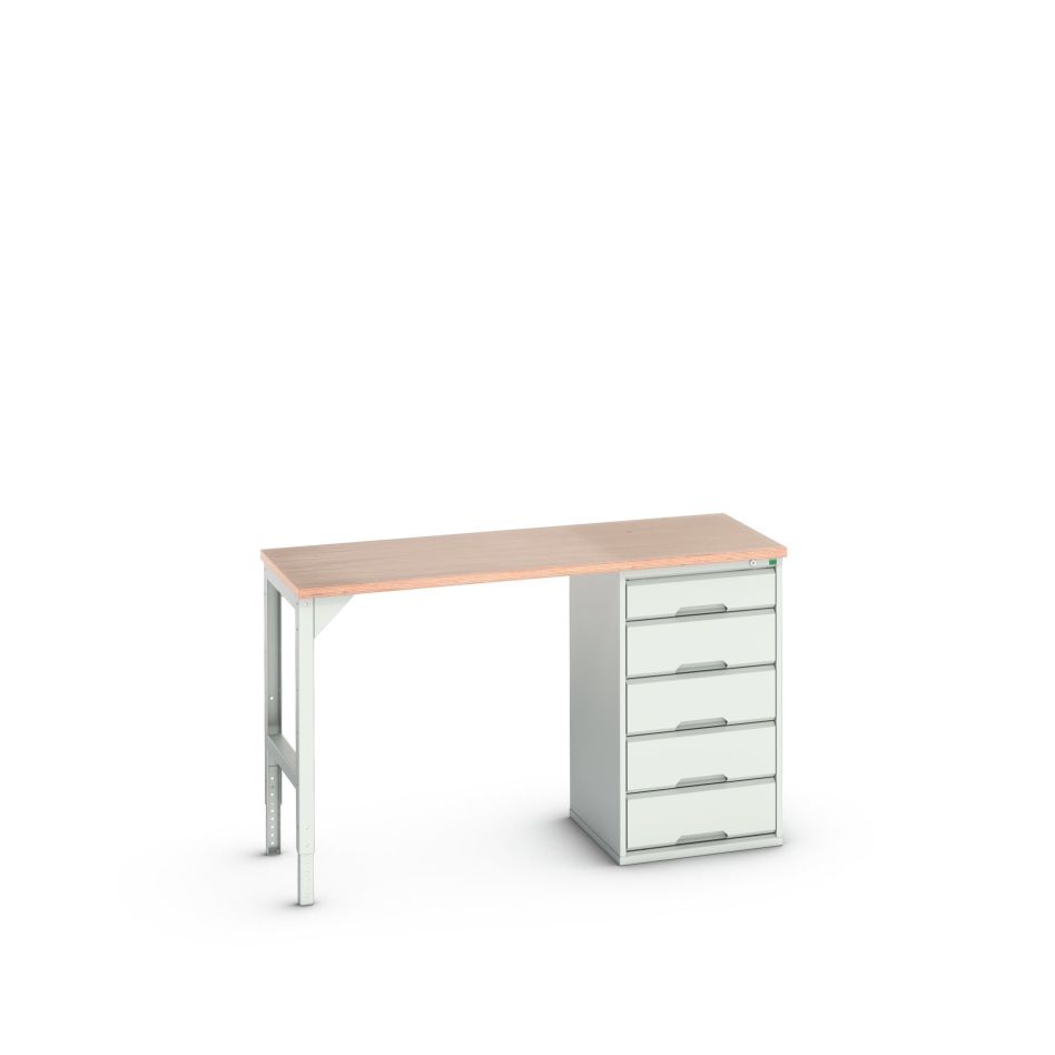 Bott 16921900.16 Verso werkbank 5 lades Breedte / largeur 1500 mm Multiplex RAL 7035