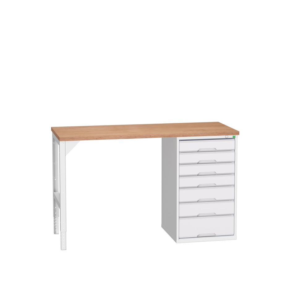 Bott 16921901.16 Verso werkbank 7 lades Breedte / largeur 1500 mm Multiplex RAL 7035