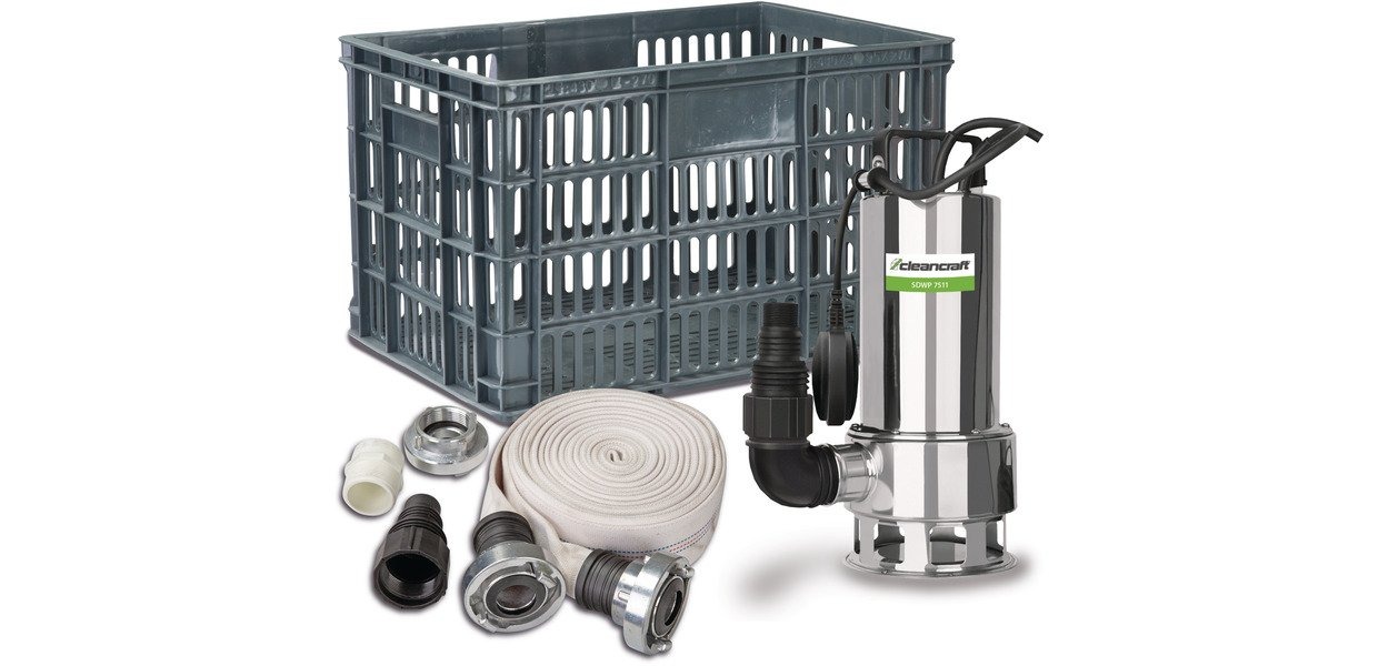 Cleancraft 717520255 SET SDWP 7511 FLOOD SET Dompelpompset voor overstroming 230V 11.400 l/u