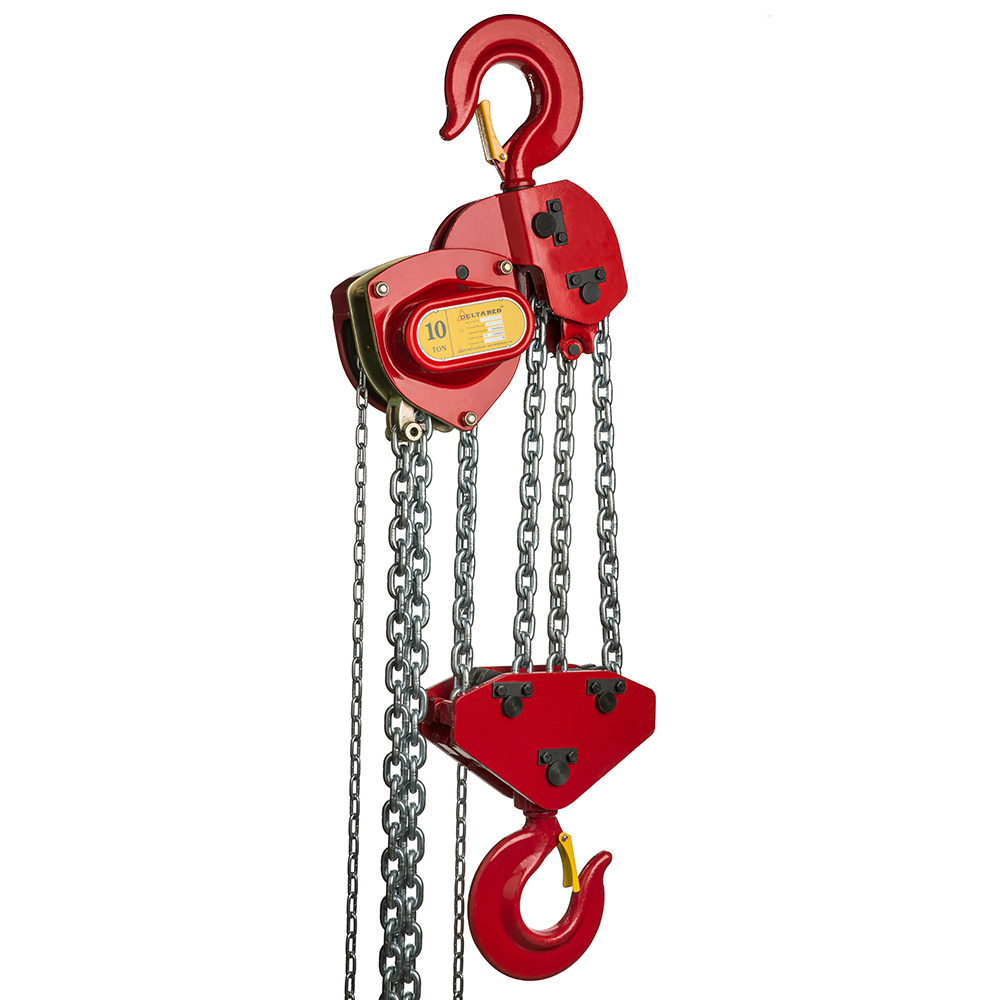 DELTA RED VS.0.04110010 Premium handkettingtakel variabele snelheid 10 ton met 10 meter hijshoogte