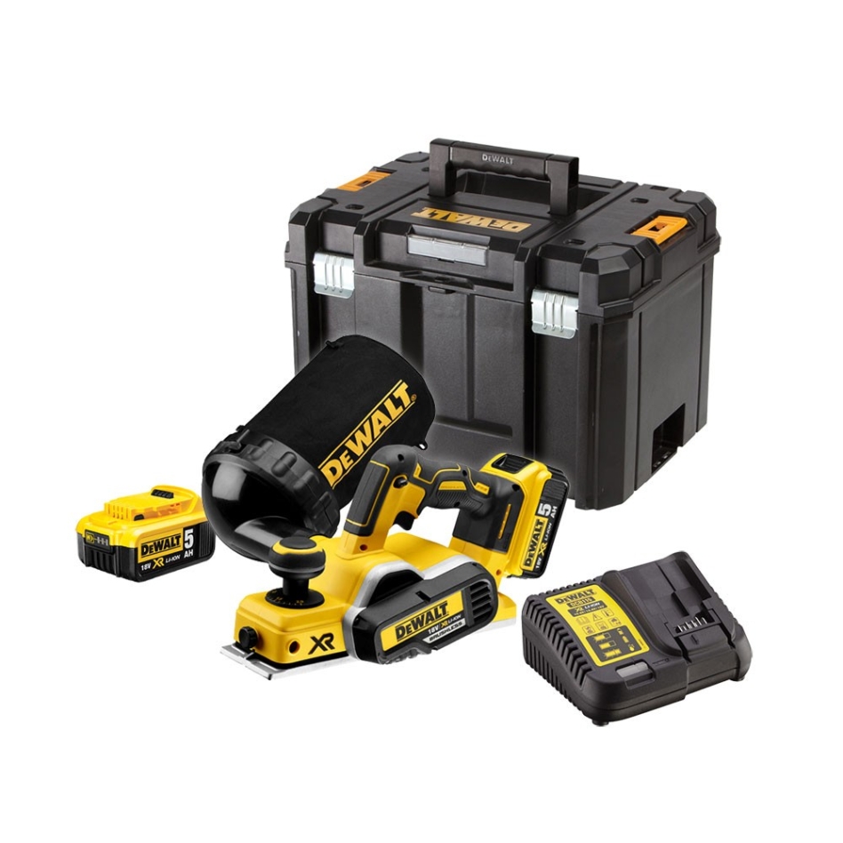 DeWalt DCP580P2-QW Accuschaafmachine 18 Volt 5,0Ah Li-Ion in TSTAK koffer