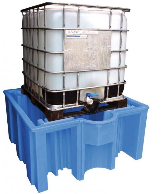 Ecospill 724576512 OVBIBC1 Opvangbak voor 1 ibc van 1000L (zonder rooster) 1590x1455x715 mm