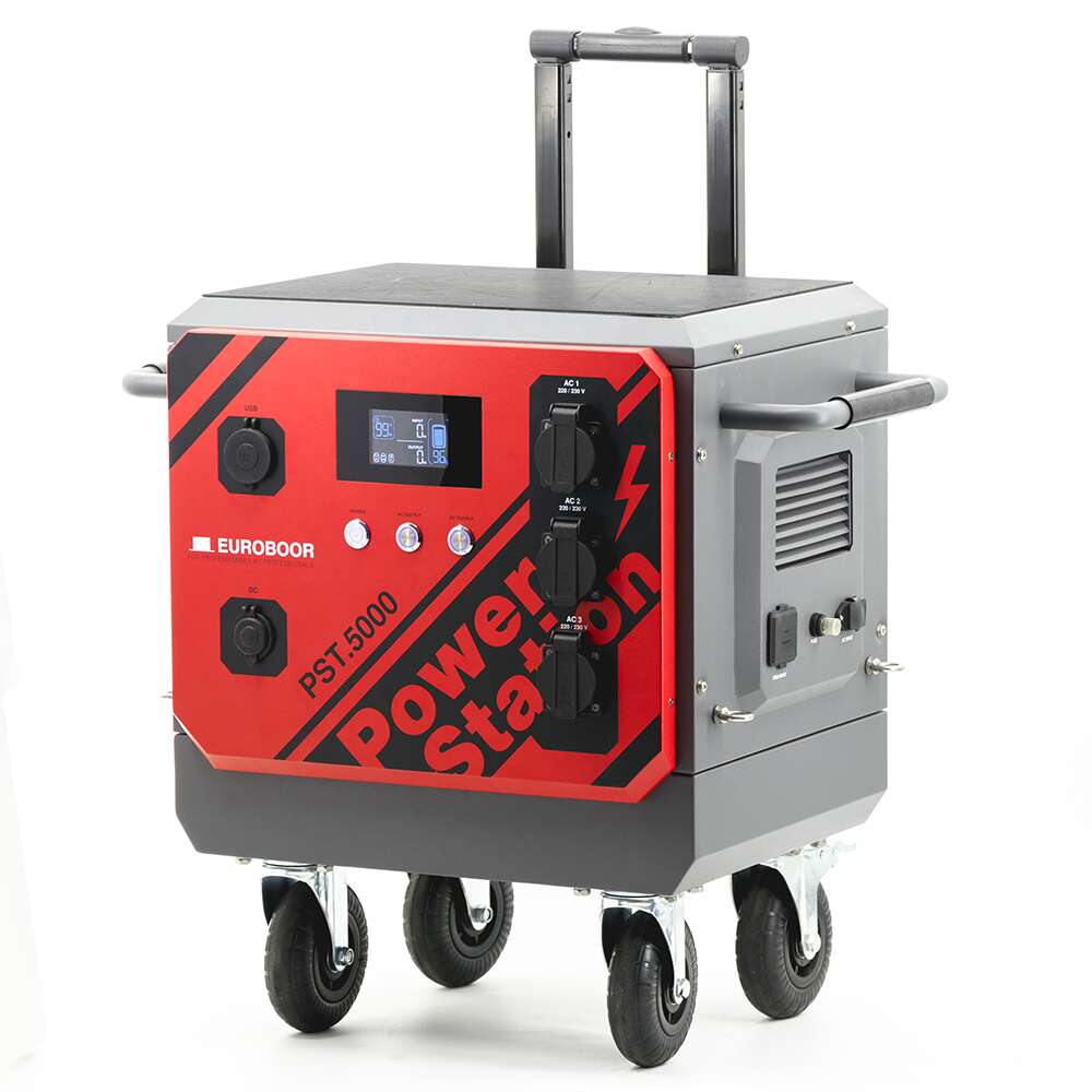 Euroboor PST.5000 Mobiele Accu-generator 3x 220V 5120 W