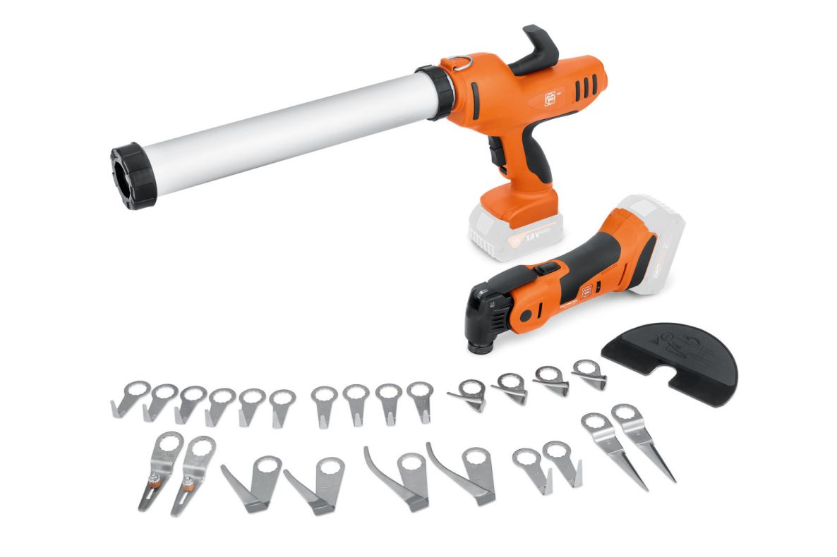 Fein 71902460000 Combideal Autoglas set 2 machines AKP 18-600 AS + AMM 700 1.7 Q AS excl. accu en lader