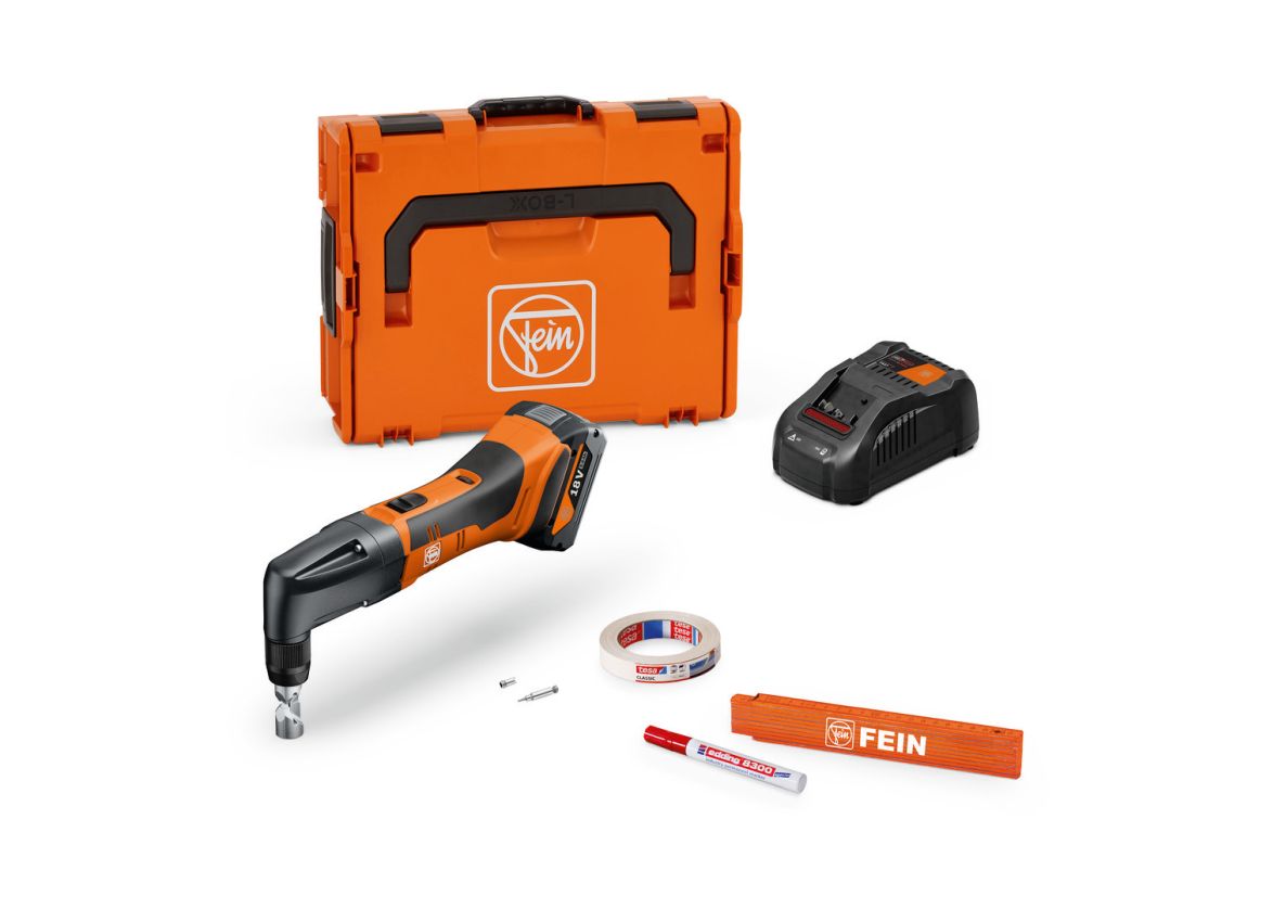 Fein 71321163000 ABLK 18 1.6 E AS Accuknabbelschaar basisset tot 1,6 mm 1x 18V 5.0Ah accu en lader in L-BOXX koffer