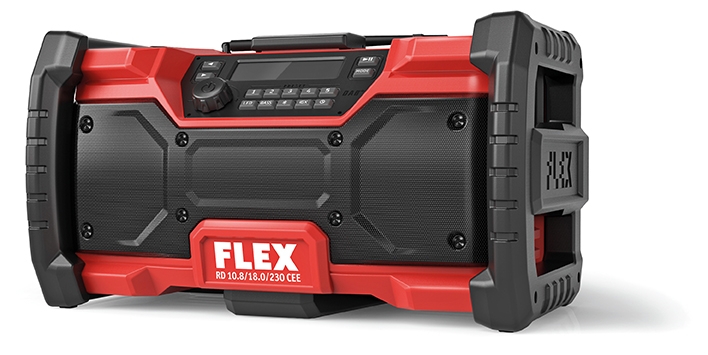 Flex-tools 532276 RD 12/18/230V CEE Digitale accu-bouwplaatsradio 12 / 18 V DAB+ en Bluetooth excl. accu's en lader