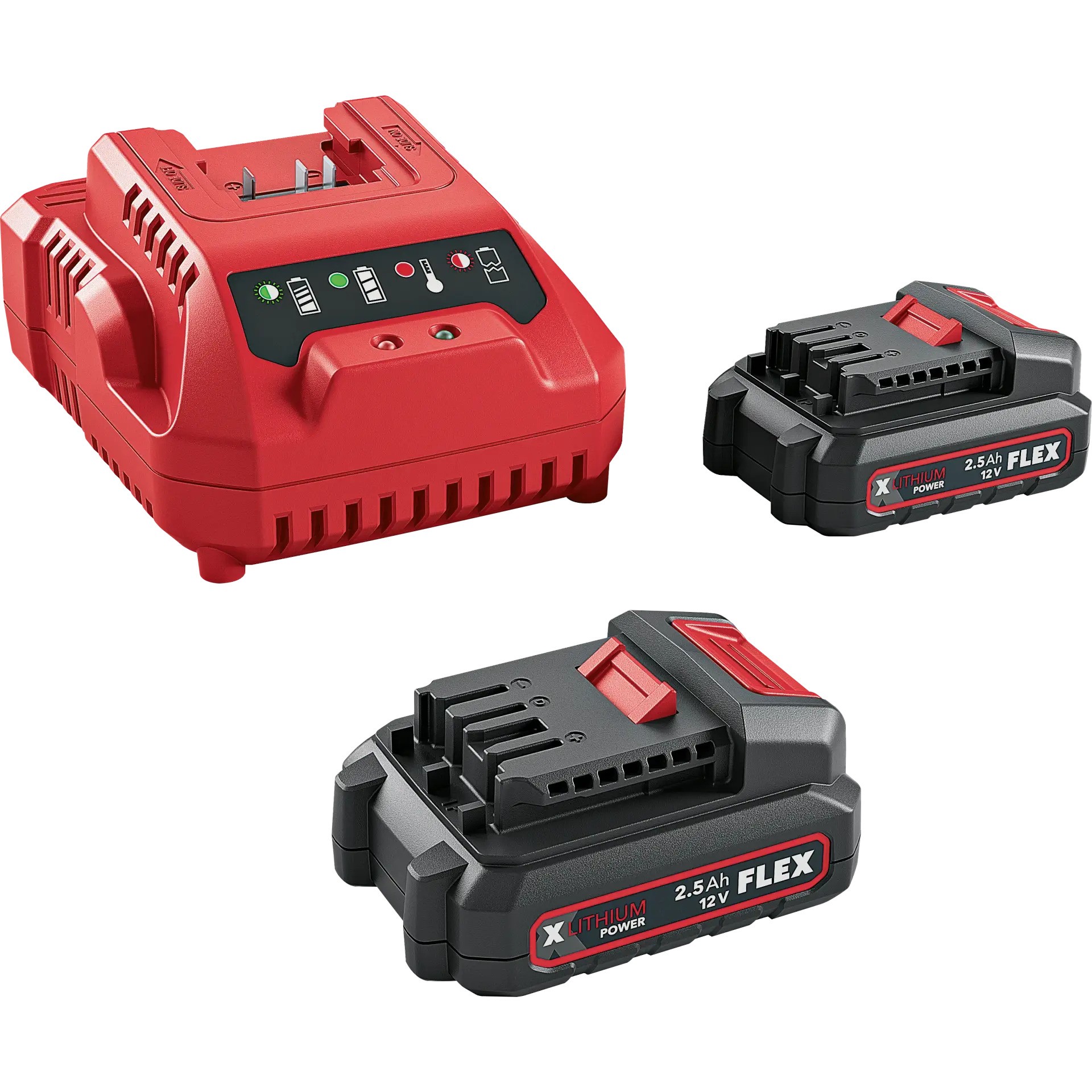 Flex-tools Accessoires 531719 P-Set 12-22 Q Power Set - 2 x Accu 12V 2,5Ah + Snellader