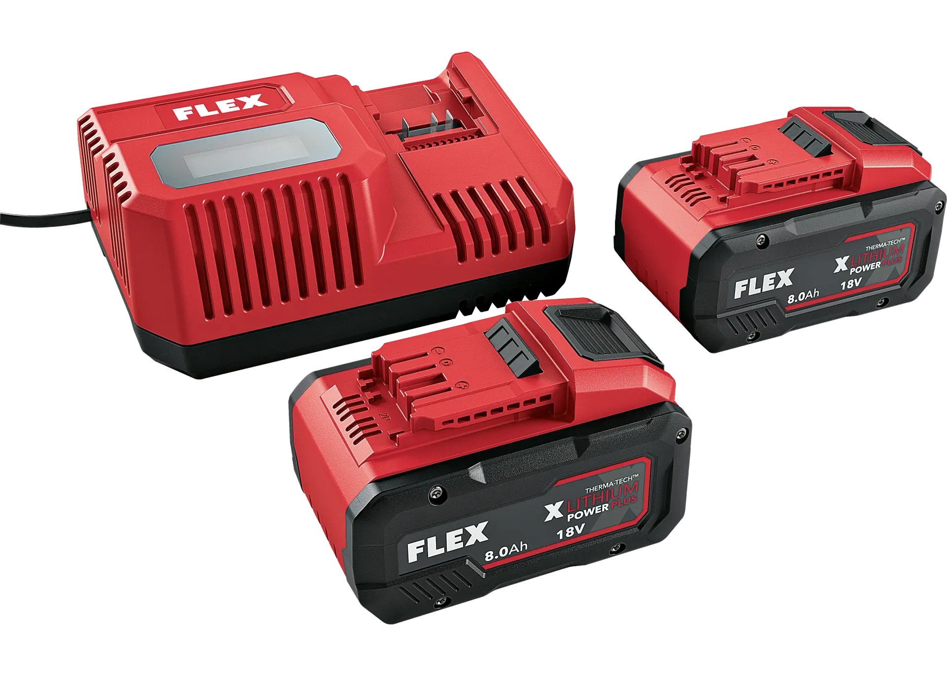 Flex-tools Accessoires 533175 P-Set 18-88 R Accu Set - 2 x Accu AP 18/8.0 18V 8.0Ah + Snellader CA 12/18