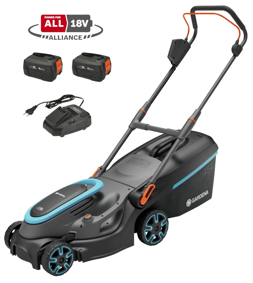 Gardena 14638-20 PowerMax 37/36V P4A Set Accu Grasmaaier 1x 18V 4.0Ah accu en lader 37 cm maaibreedte