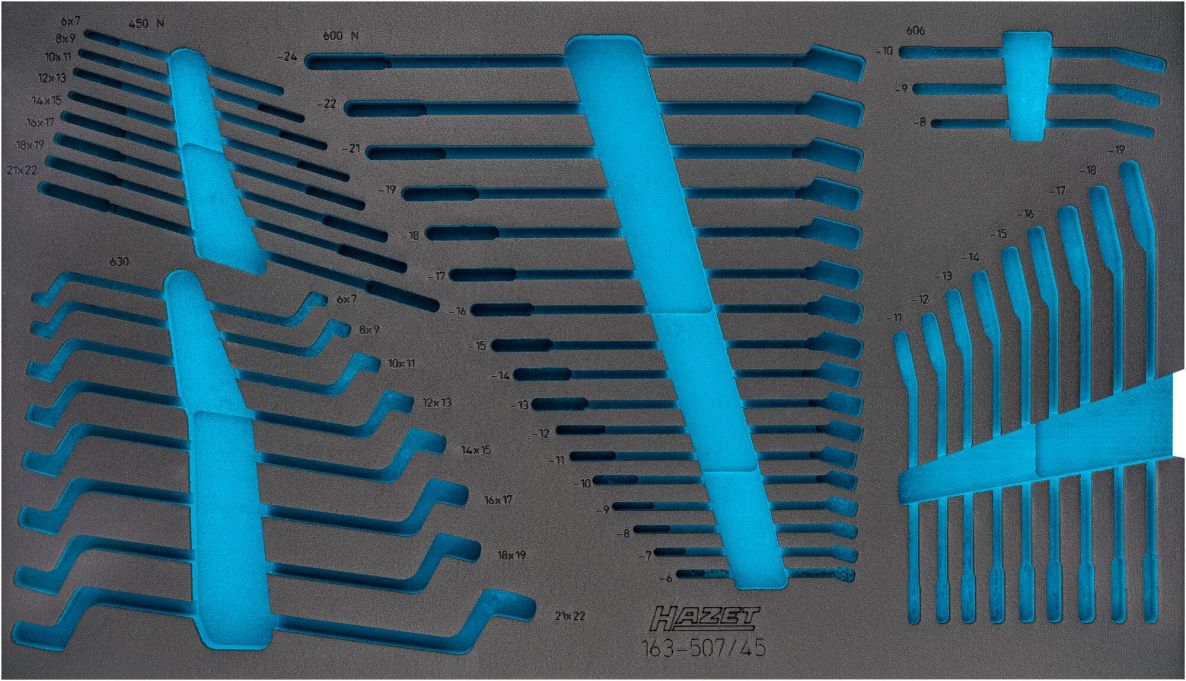 Hazet 163-507L 2-componenten zachte schuiminlage 691 mm x 392 mm