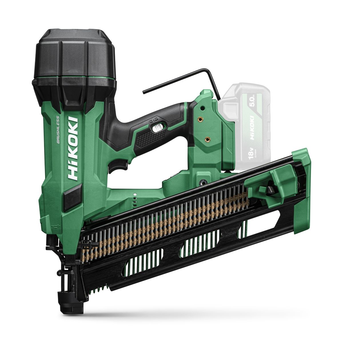 HiKOKI NR1890DRAW9Z Accu Spijkerapparaat 18V, R20-90 nagels, excl. lader en accu in HSC IV koffer