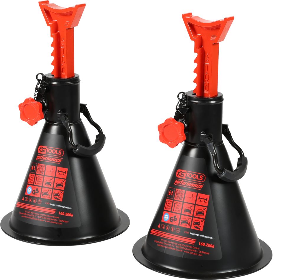 KS Tools 160.2006 performance Assteunen 6 t per paar
