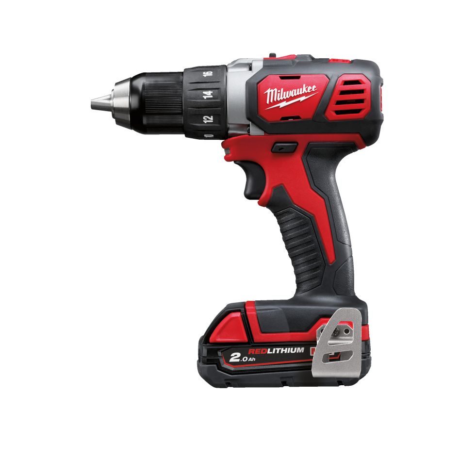 Milwaukee 4933446195 M18 Compactboorschroefmachine 2x 18V 2.0 Ah accu en lader in HD Box