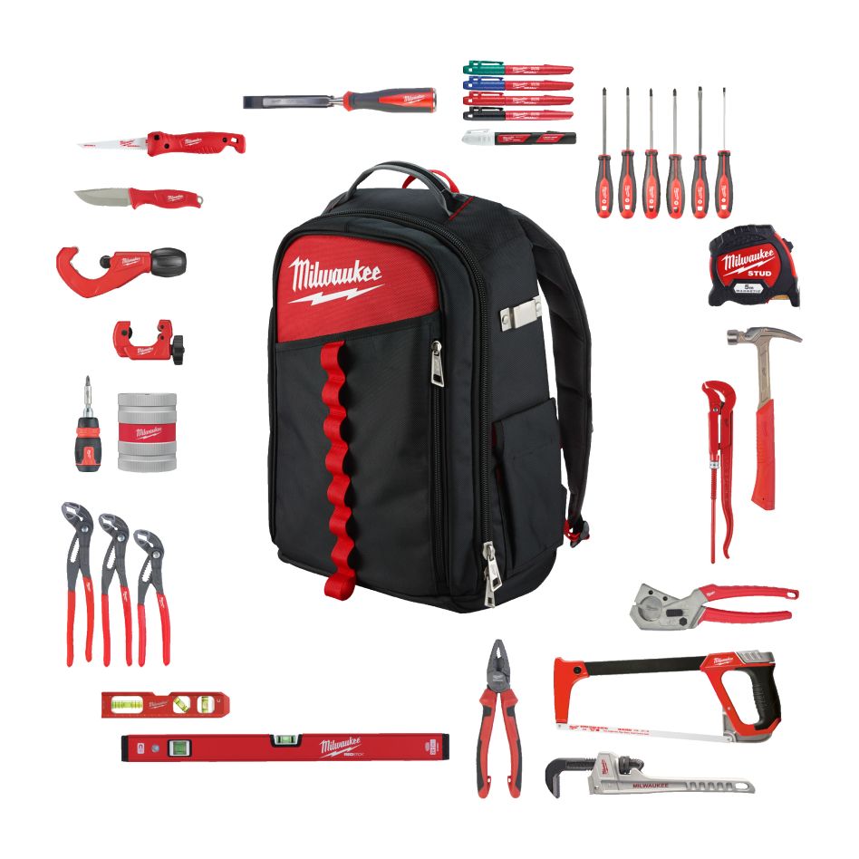 Milwaukee Accessoires 4932501190 Loodgieterset in PACKOUT low profile rugzak 38-delig