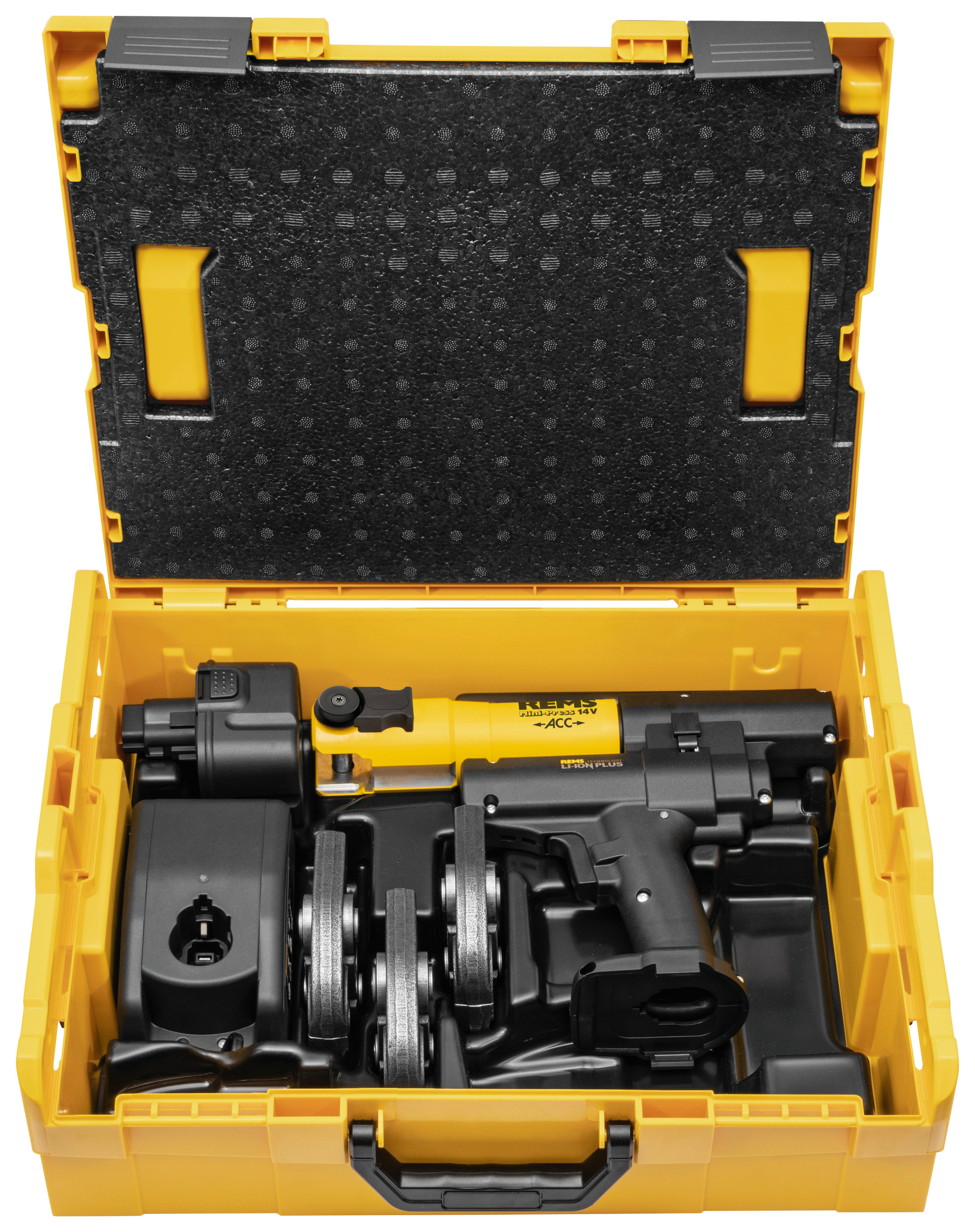 Rems 578903 R220 Mini-Press 14V Accu-Perstang incl. persbekkenset U 16+20+25 in L-Boxx