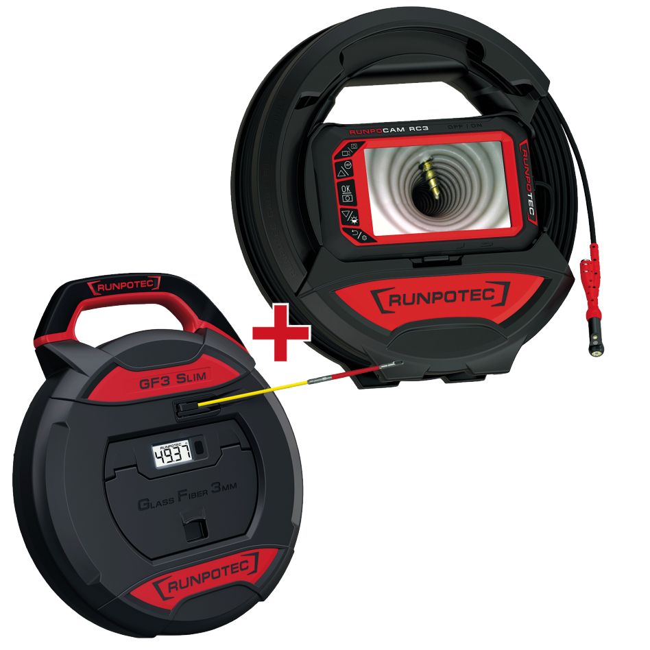 Runpotec 11150 Inspectiecamera RC3 15m + GF3 met lengtemeter 30m