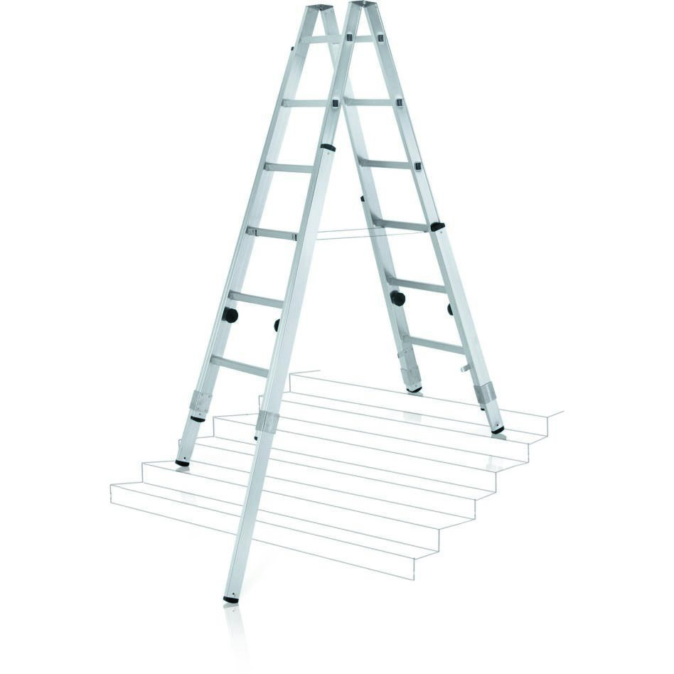 Zarges 41938 Varioflex B trap met gefelste sporten en verlengbare bomen - 2 x 8 Sp L = 2,35m